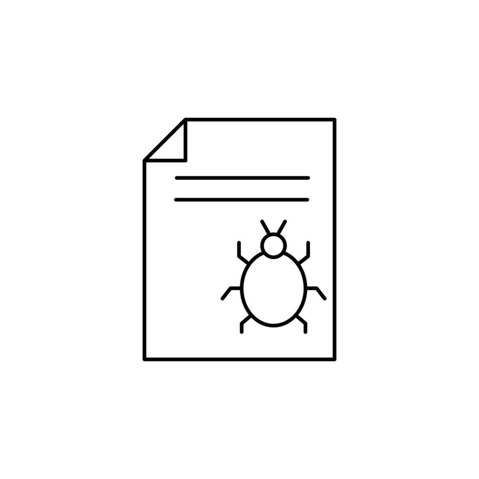 Letter, virus, writing vector icon