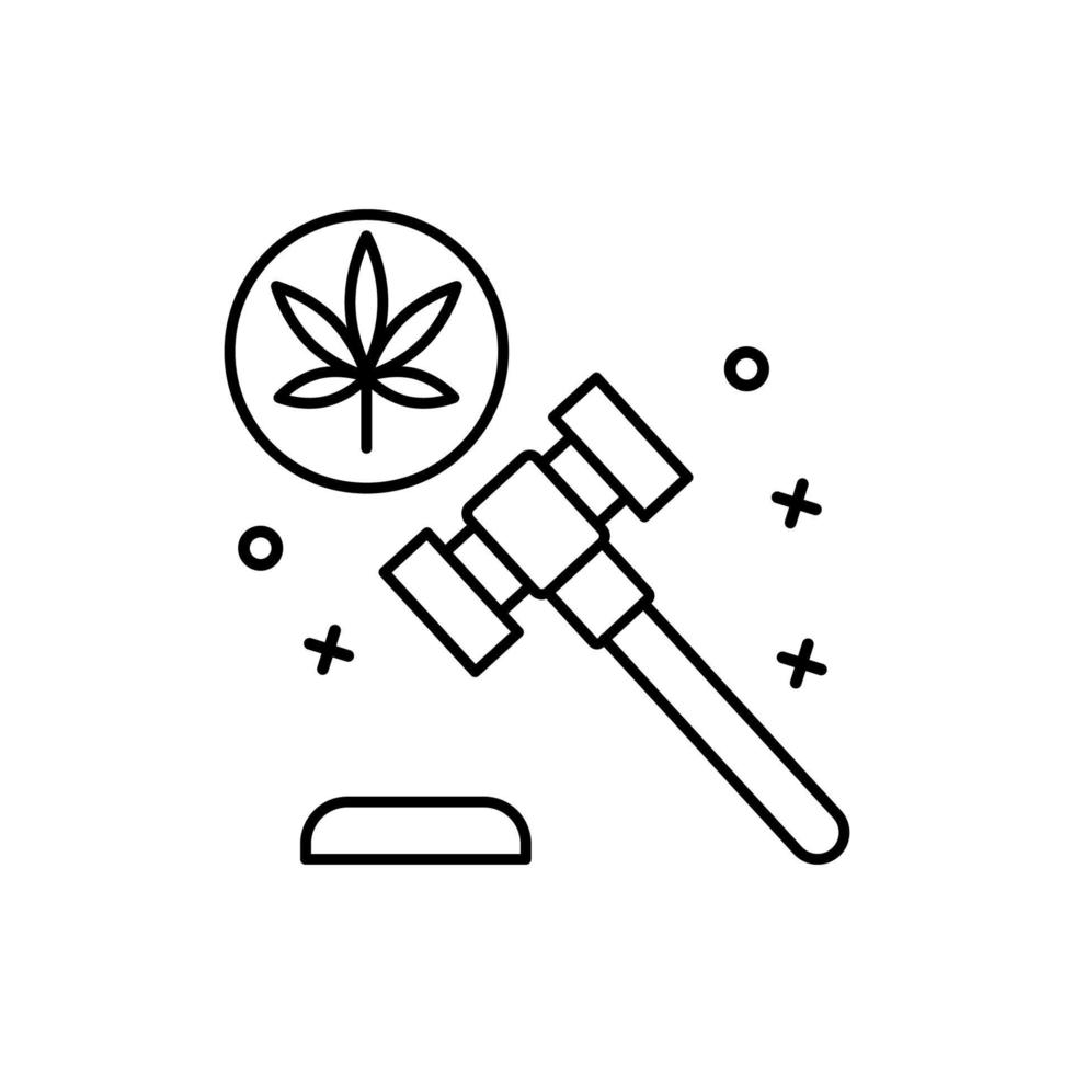 marijuana ley médico vector icono