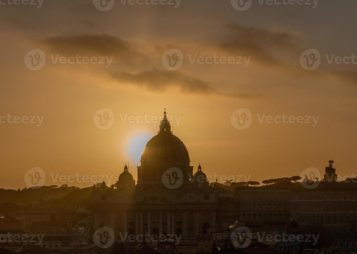 St Peter's Square with marble columns and statues photo