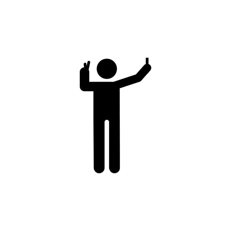 hombre, selfie vector icono