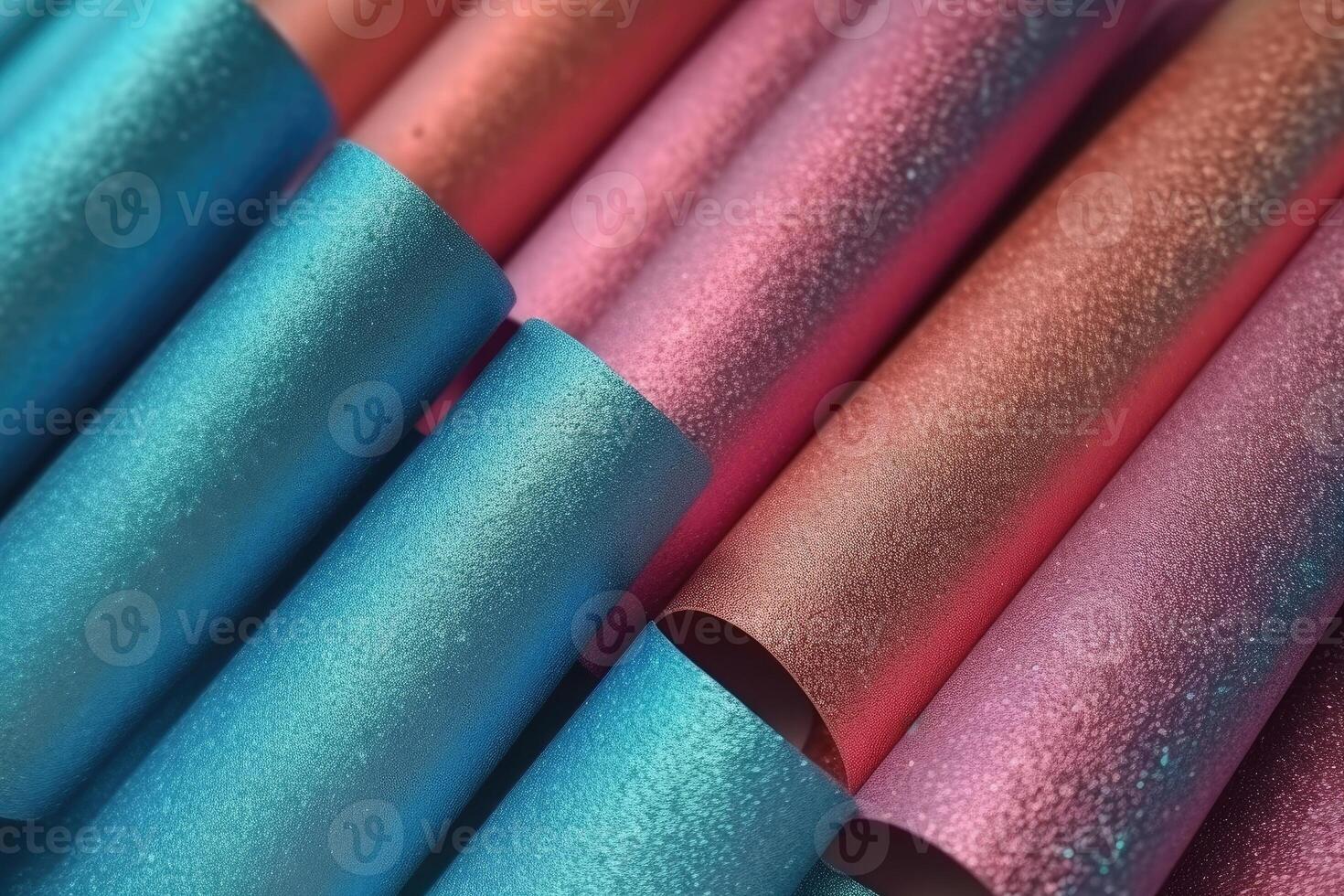 Colourful glittering paper from above created with technology. photo