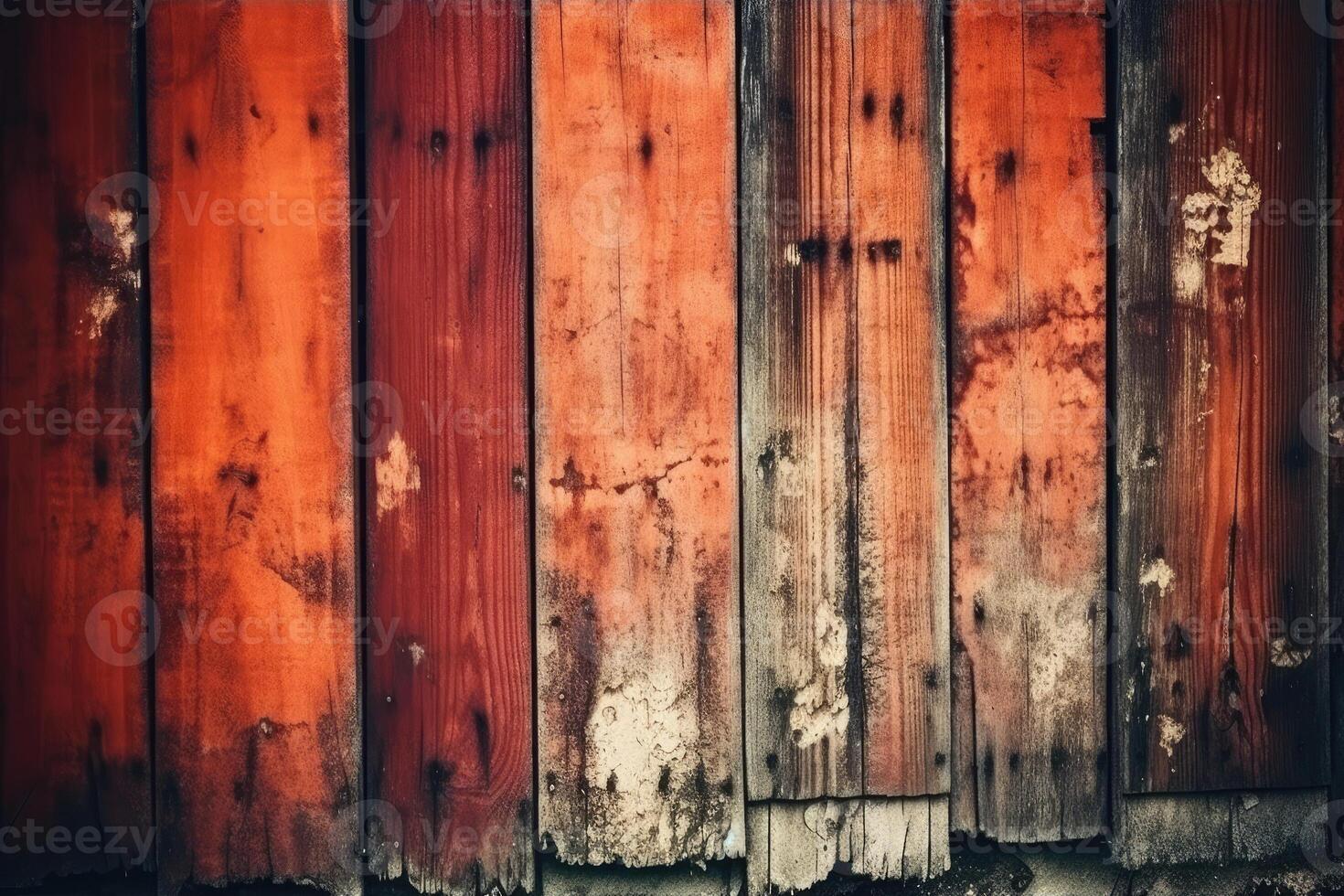 Colorful painted wooden plank background texture created with technology. photo