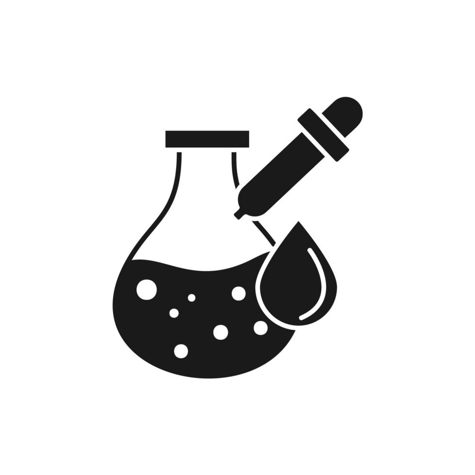 Pipette, blood, test vector icon