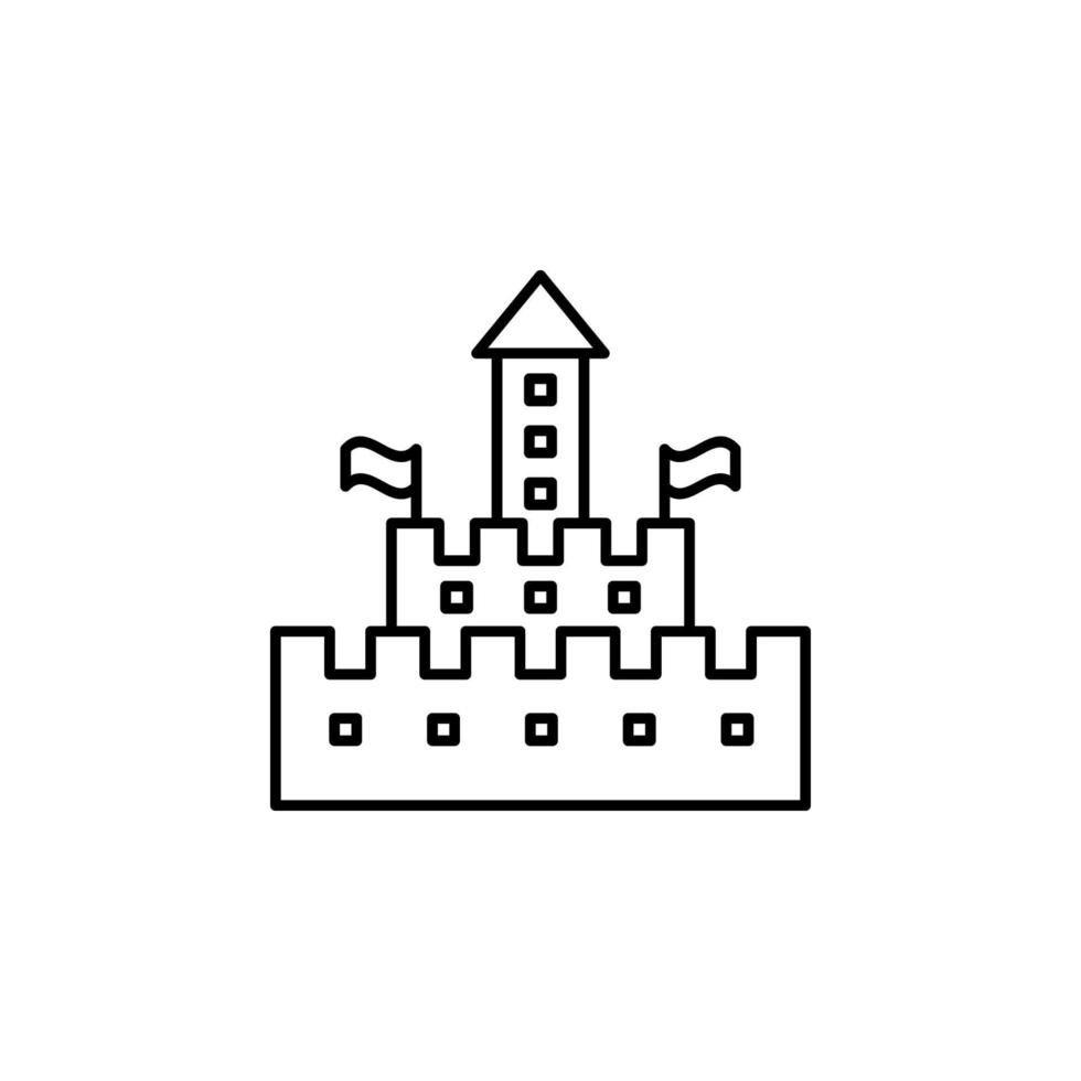 Castle, fairy tale vector icon