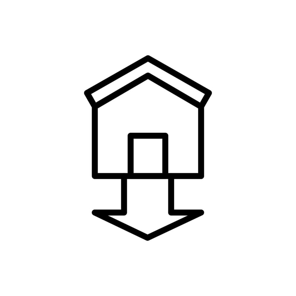 house arrow down vector icon