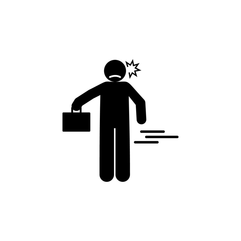 Businessman, angry, aggressive vector icon