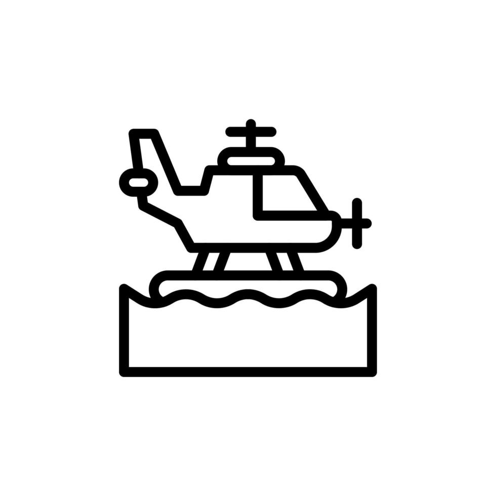 Helicopter, ocean vector icon