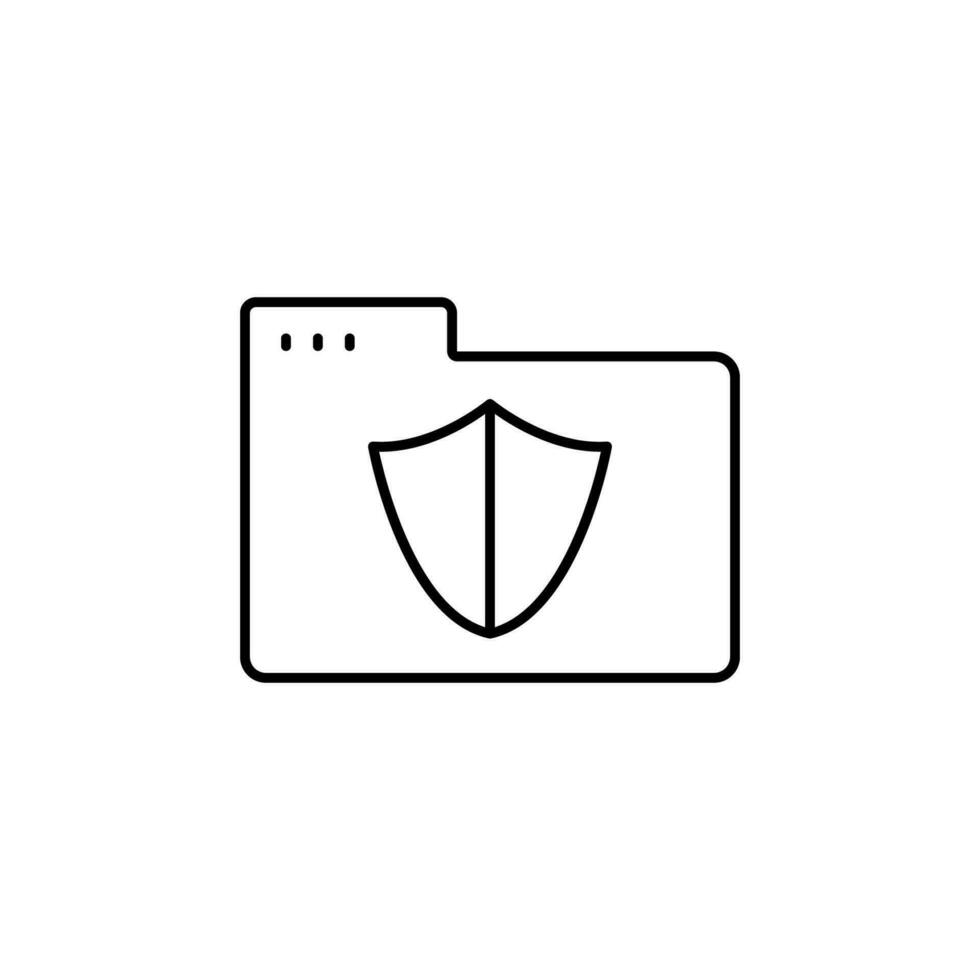 Folder shield vector icon