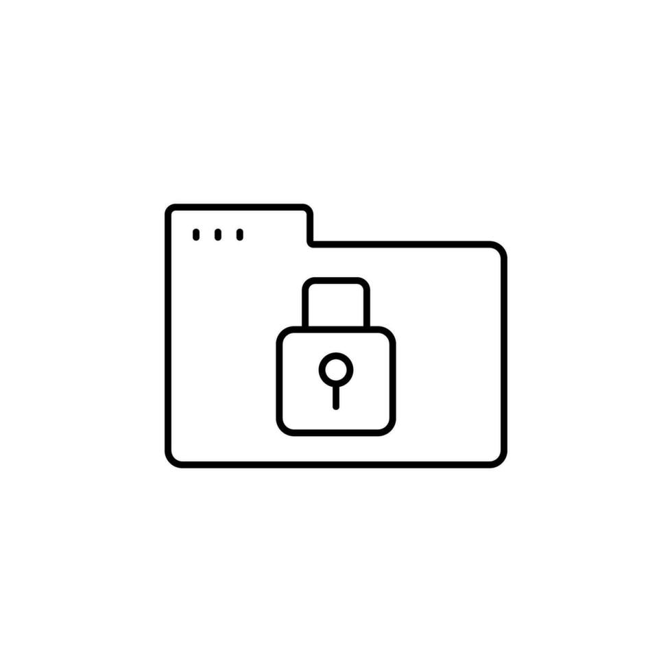 Folder lock vector icon