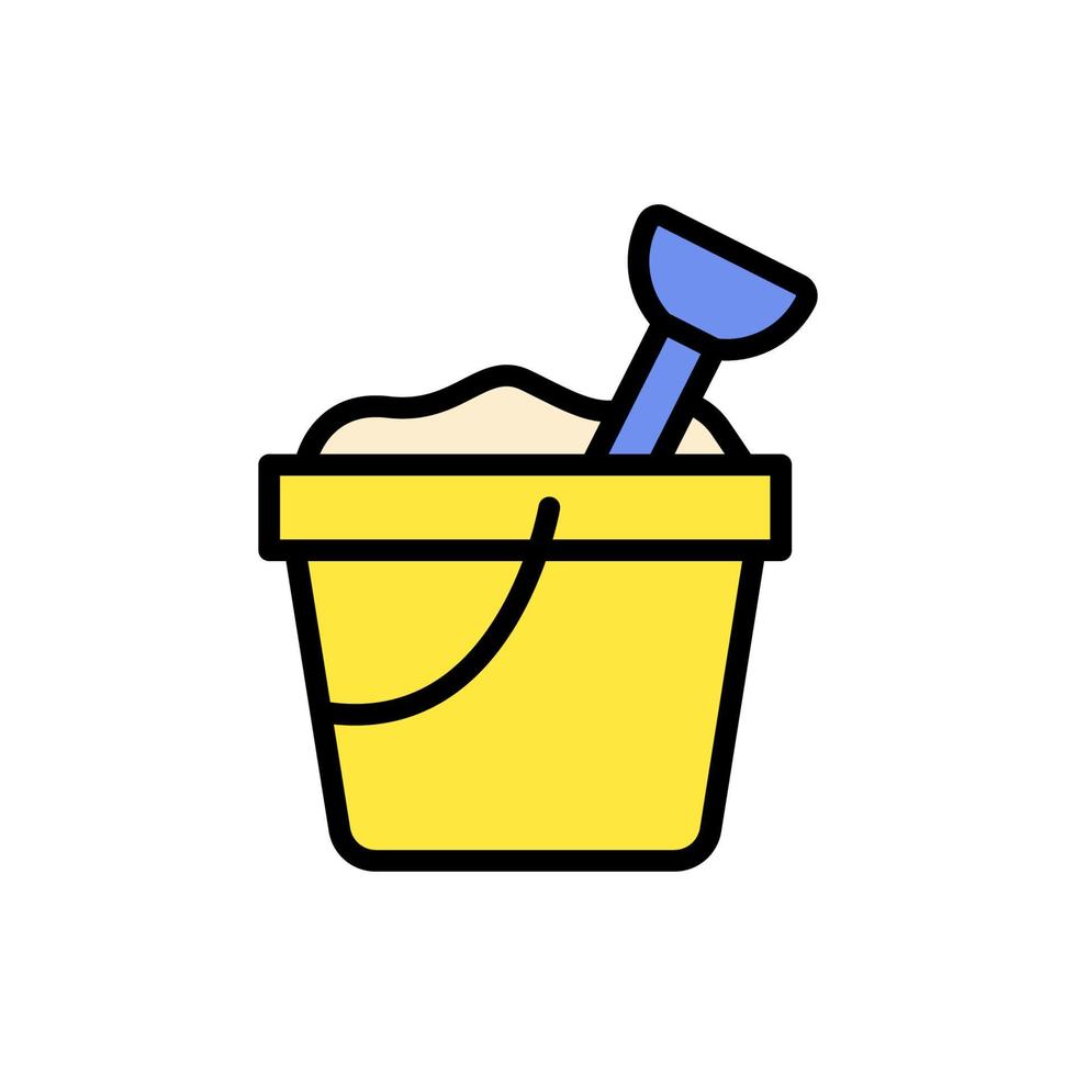 Sand, bucket vector icon