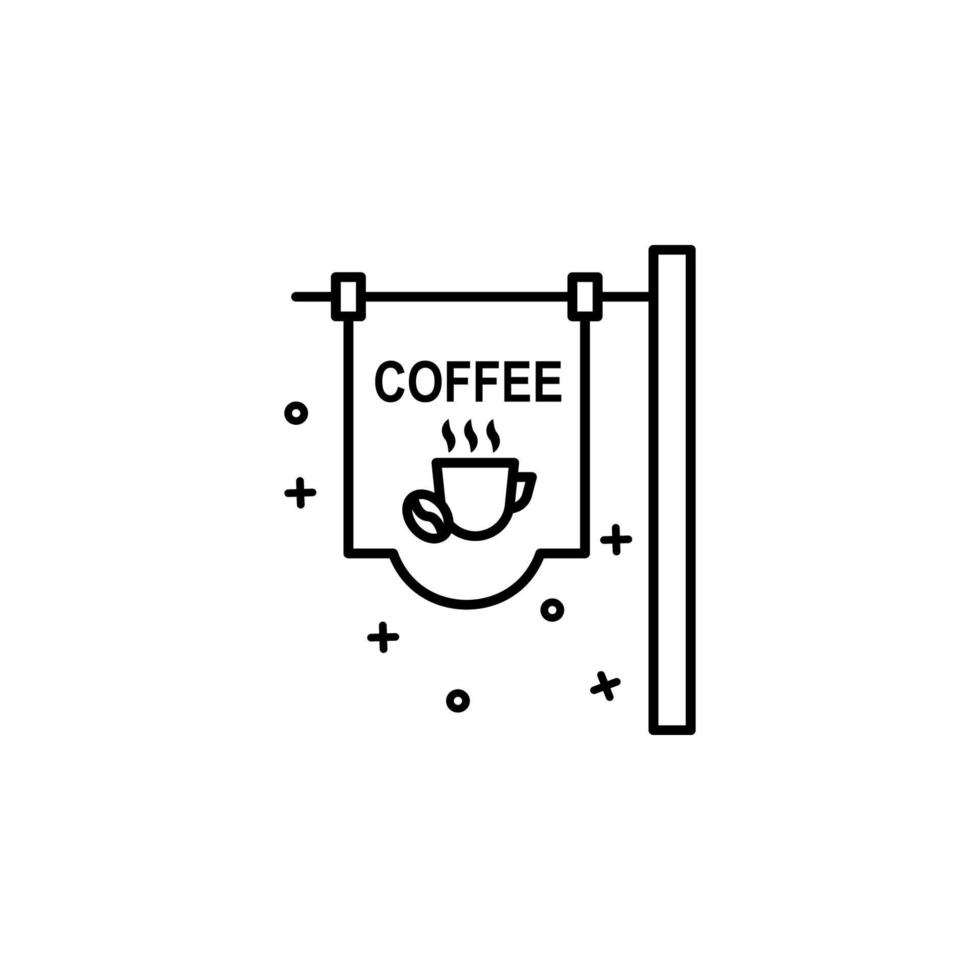 café, cafetería, frijol vector icono