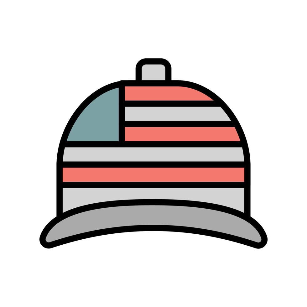 sombrero Estados Unidos bandera vector icono
