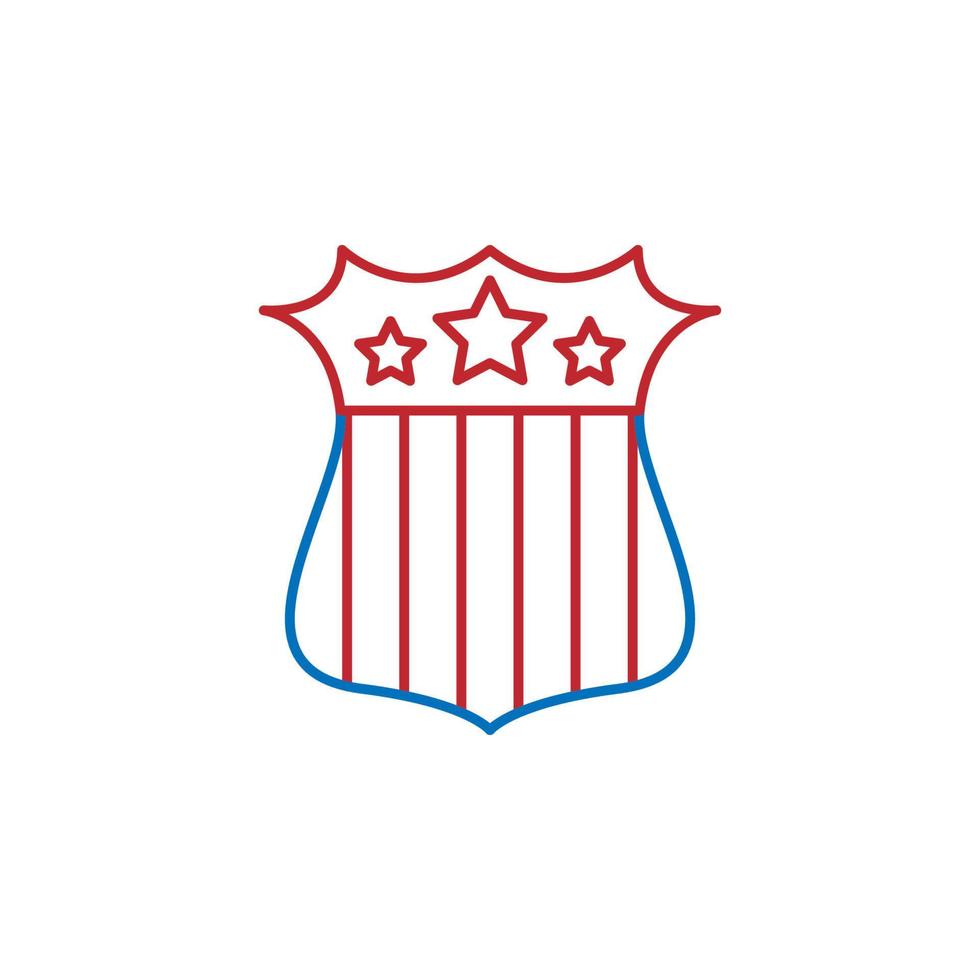 USA, shield vector icon