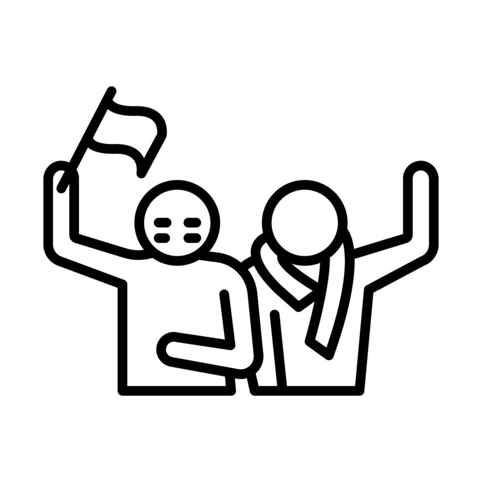 Fans, football vector icon