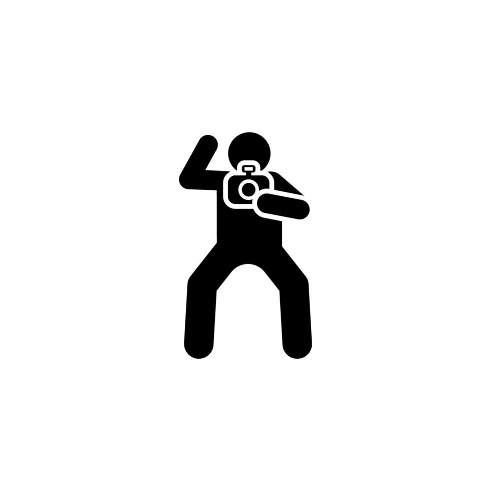 Photography, profession, camera pictogram vector icon