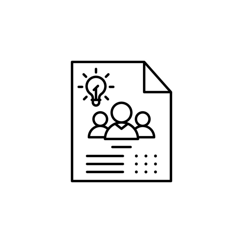 Curriculum idea vector icon