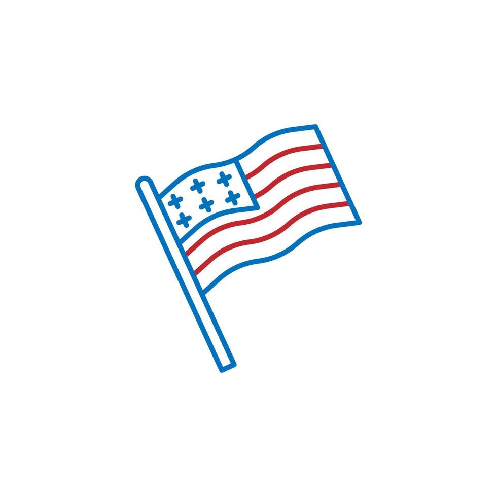 USA, country, flag vector icon
