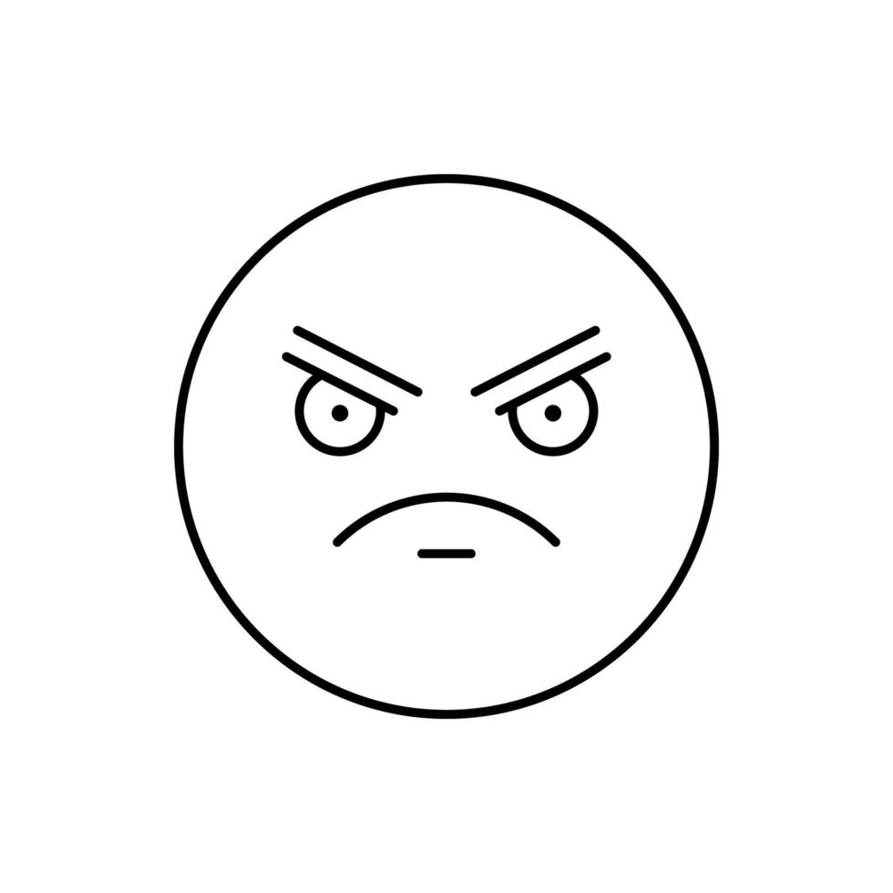Annoyed, emotions vector icon