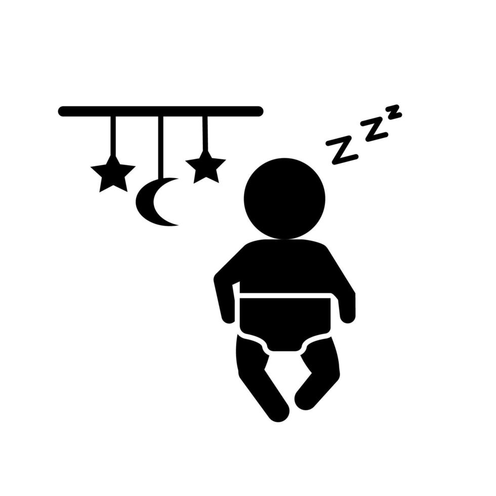 Baby, sleepiness vector icon