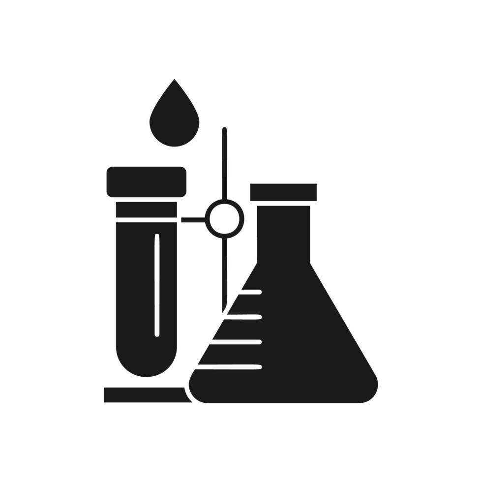 prueba, sangre, laboratorio vector icono