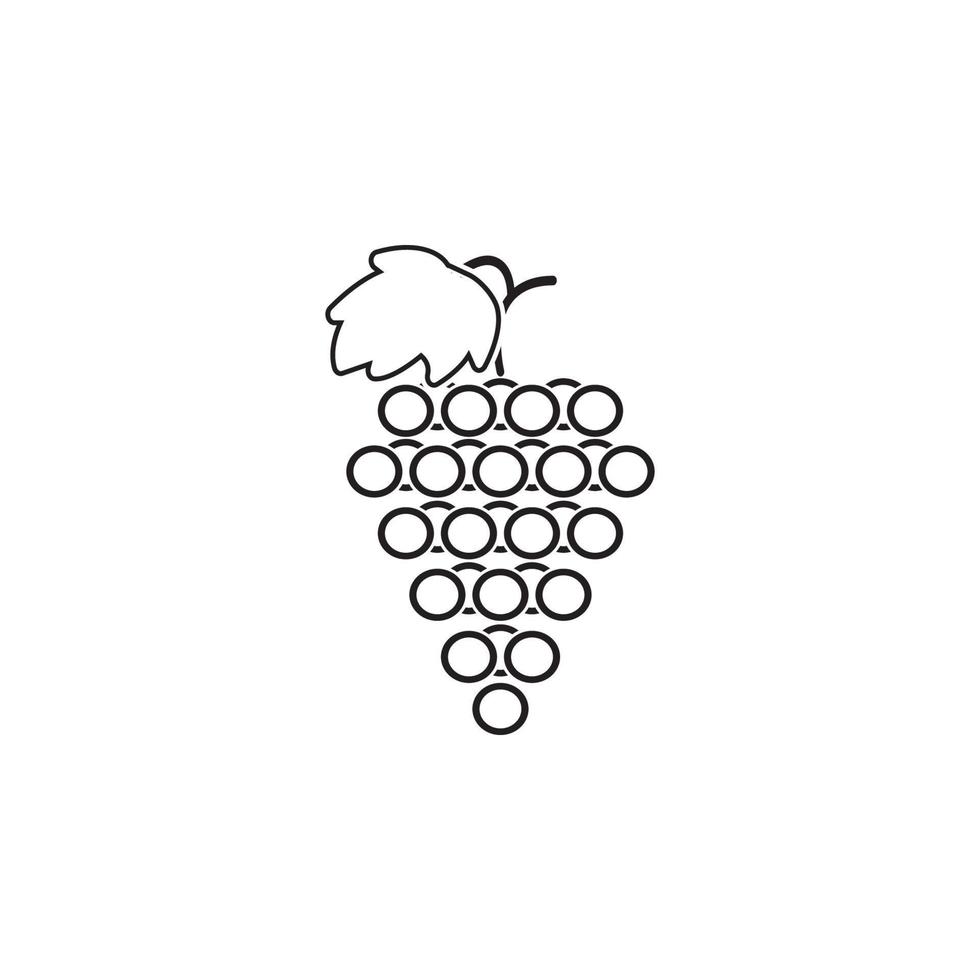 Vector label grapes vector icon