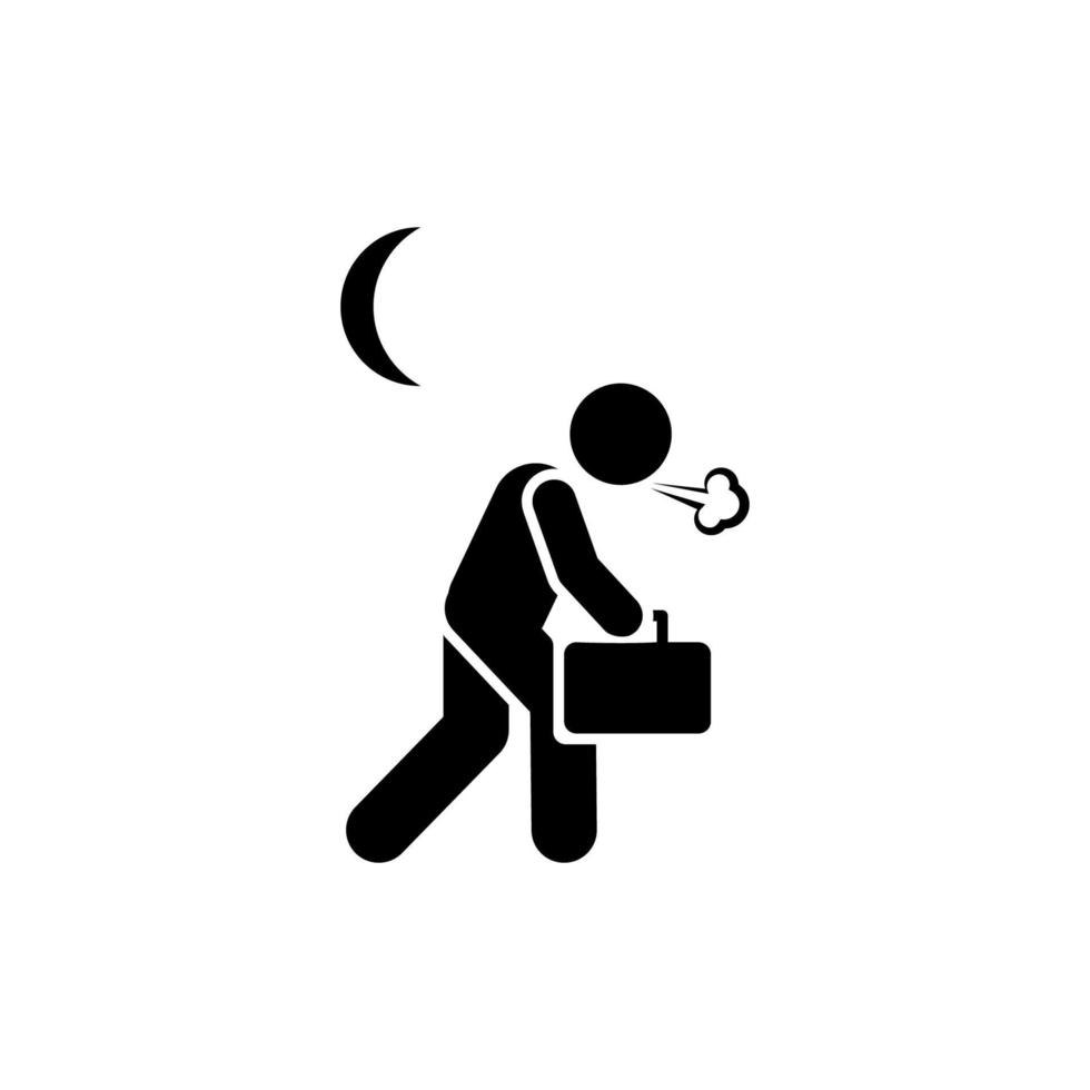 Pictogram of home, man, businessman vector icon