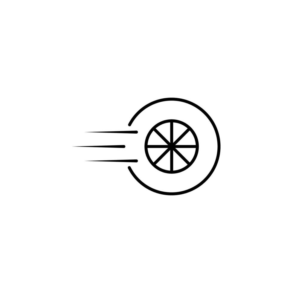 speed wheel vector icon