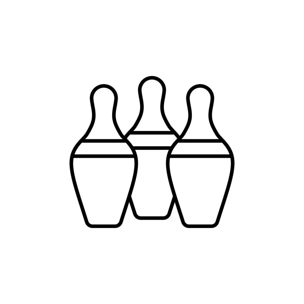 Bowling pins vector icon
