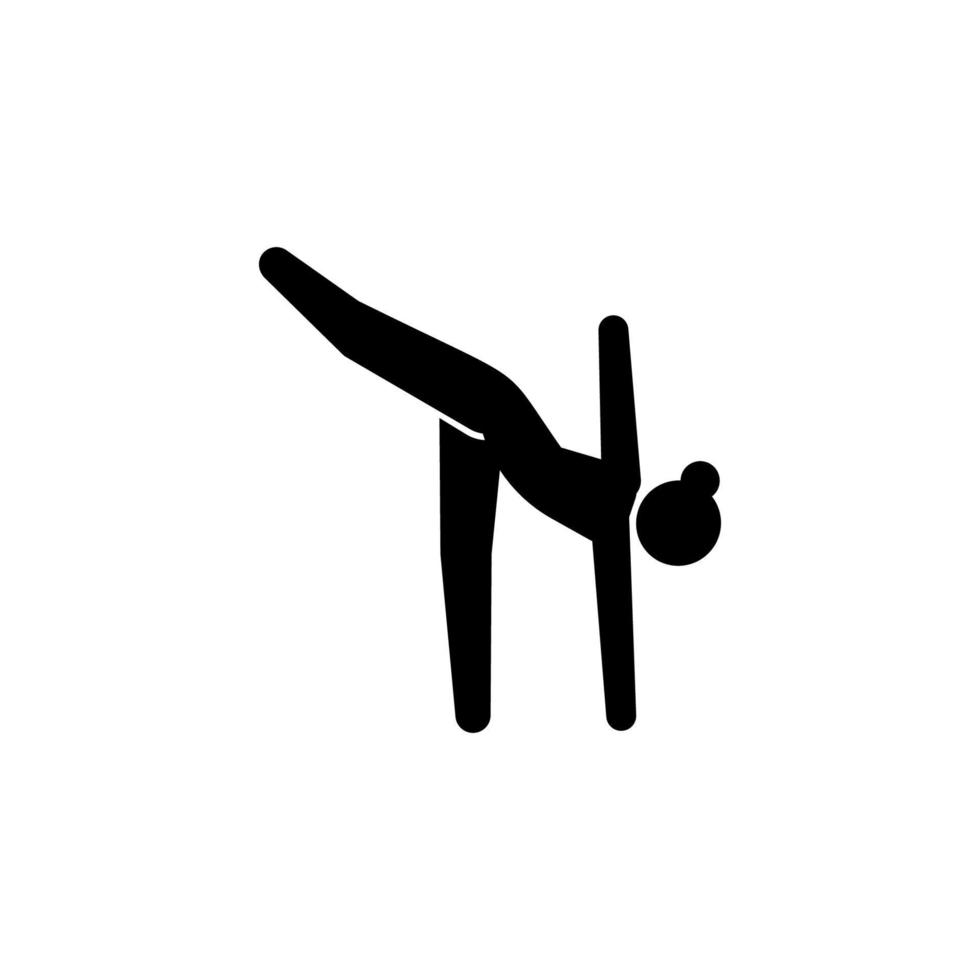 mujer, yoga, posición vector icono