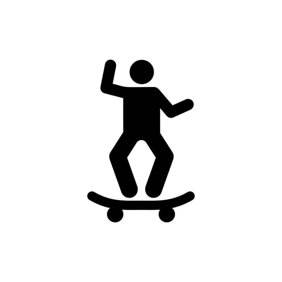 Man skateboard skate adventure vector icon