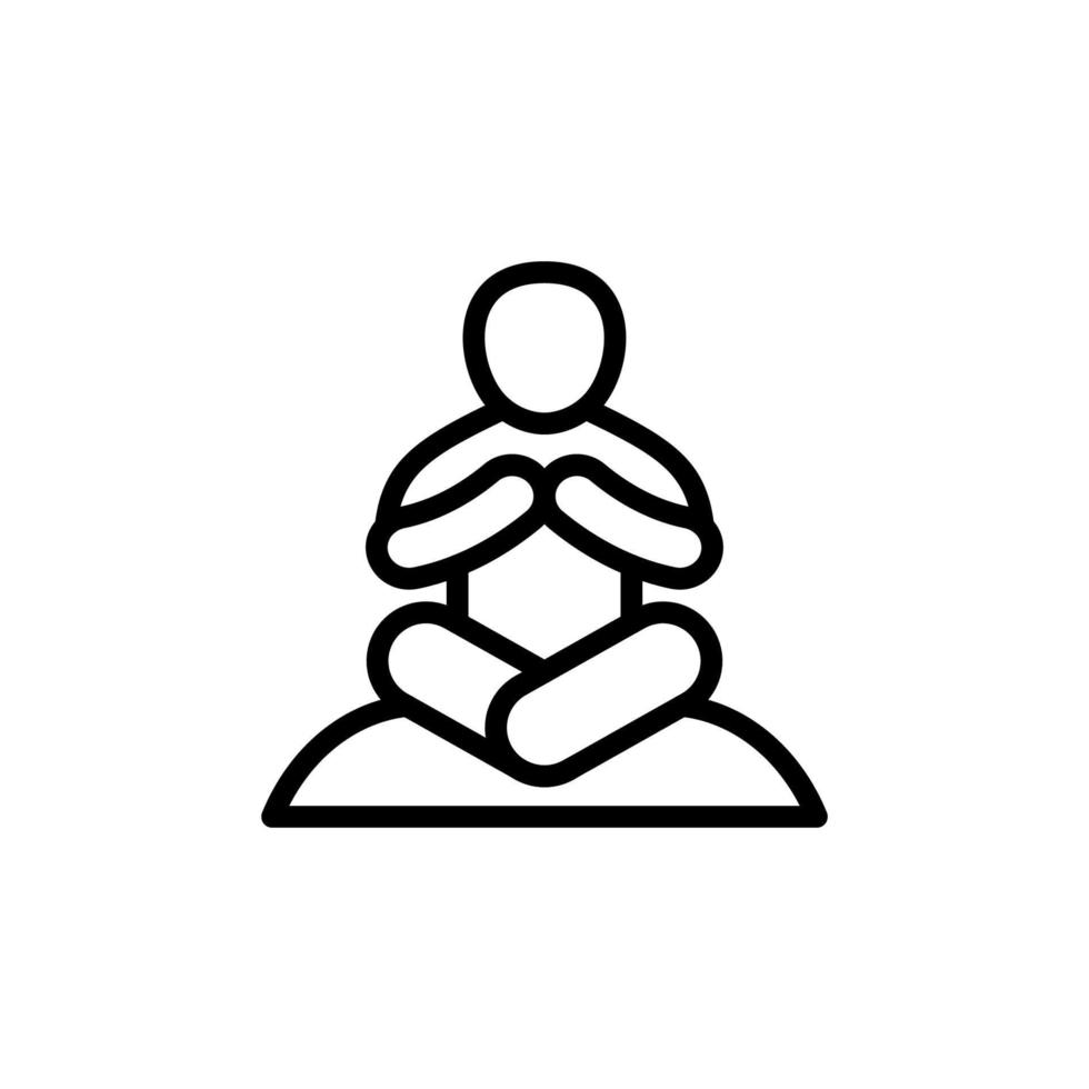 meditar alternativa medicina vector icono