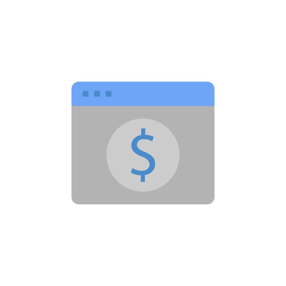 Browser, dollar, ecommerce, money, online payment two color blue and gray vector icon