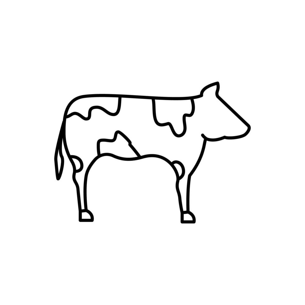 halal, vaca, carne vector icono