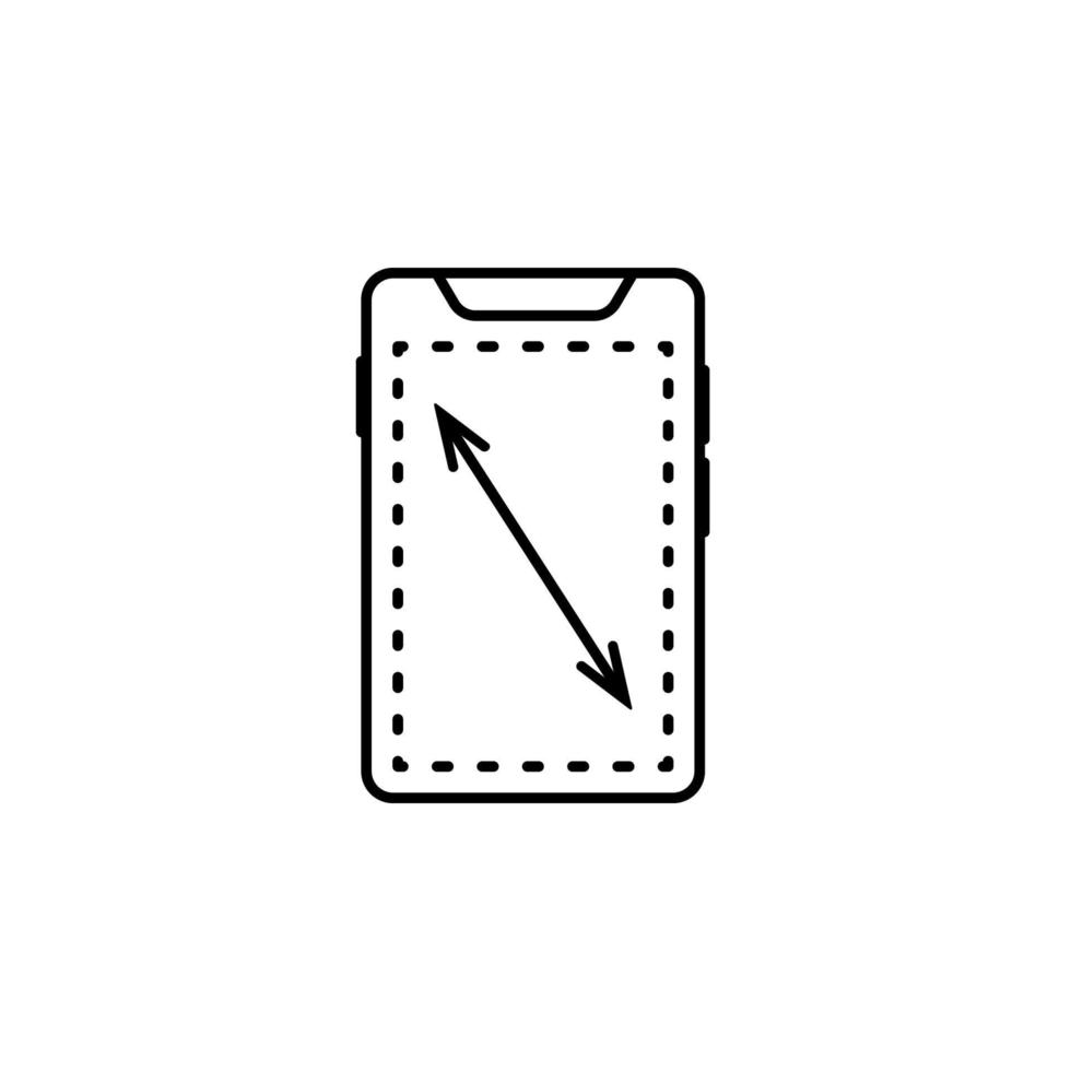 Smartphone resolution vector icon