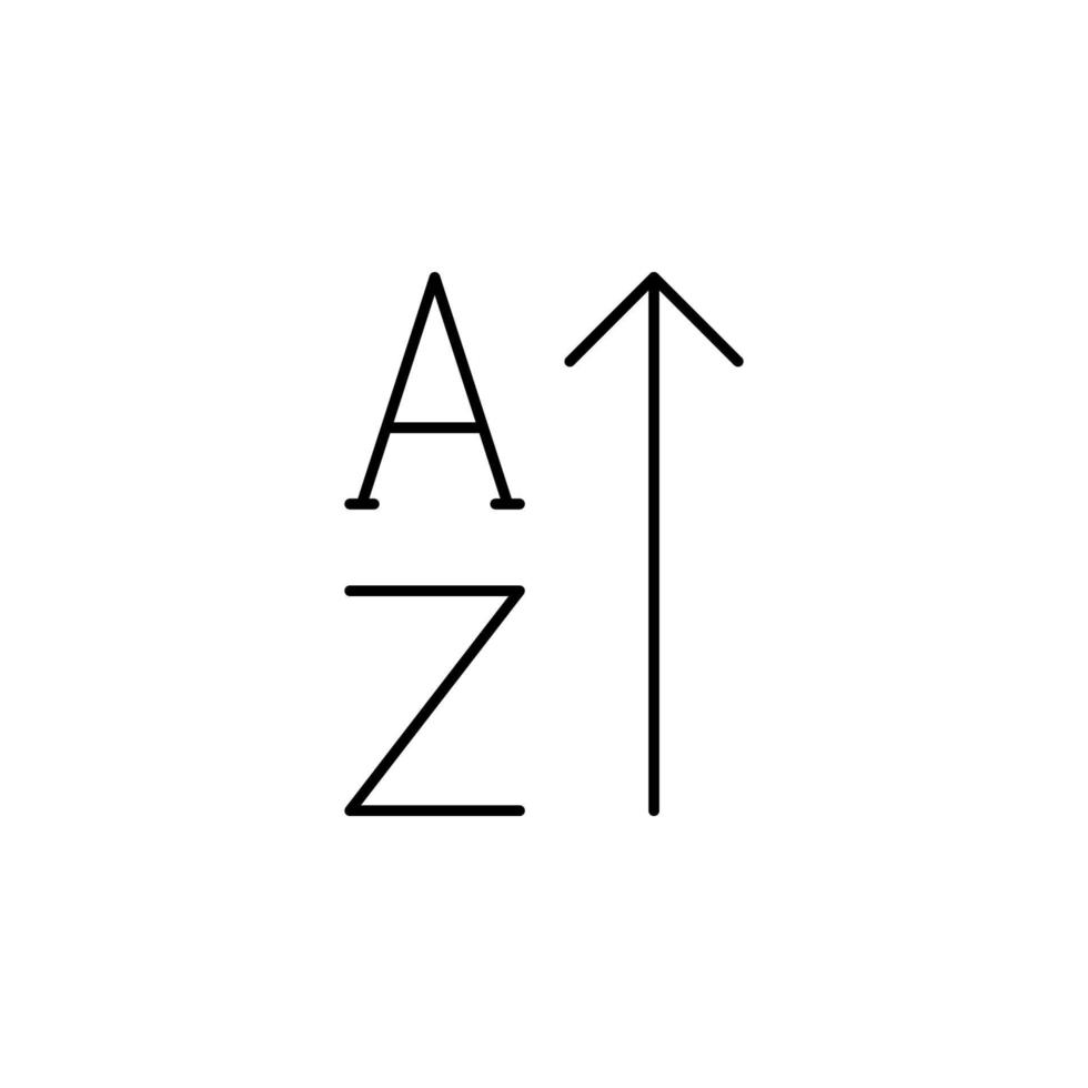 ascending, format, order vector icon