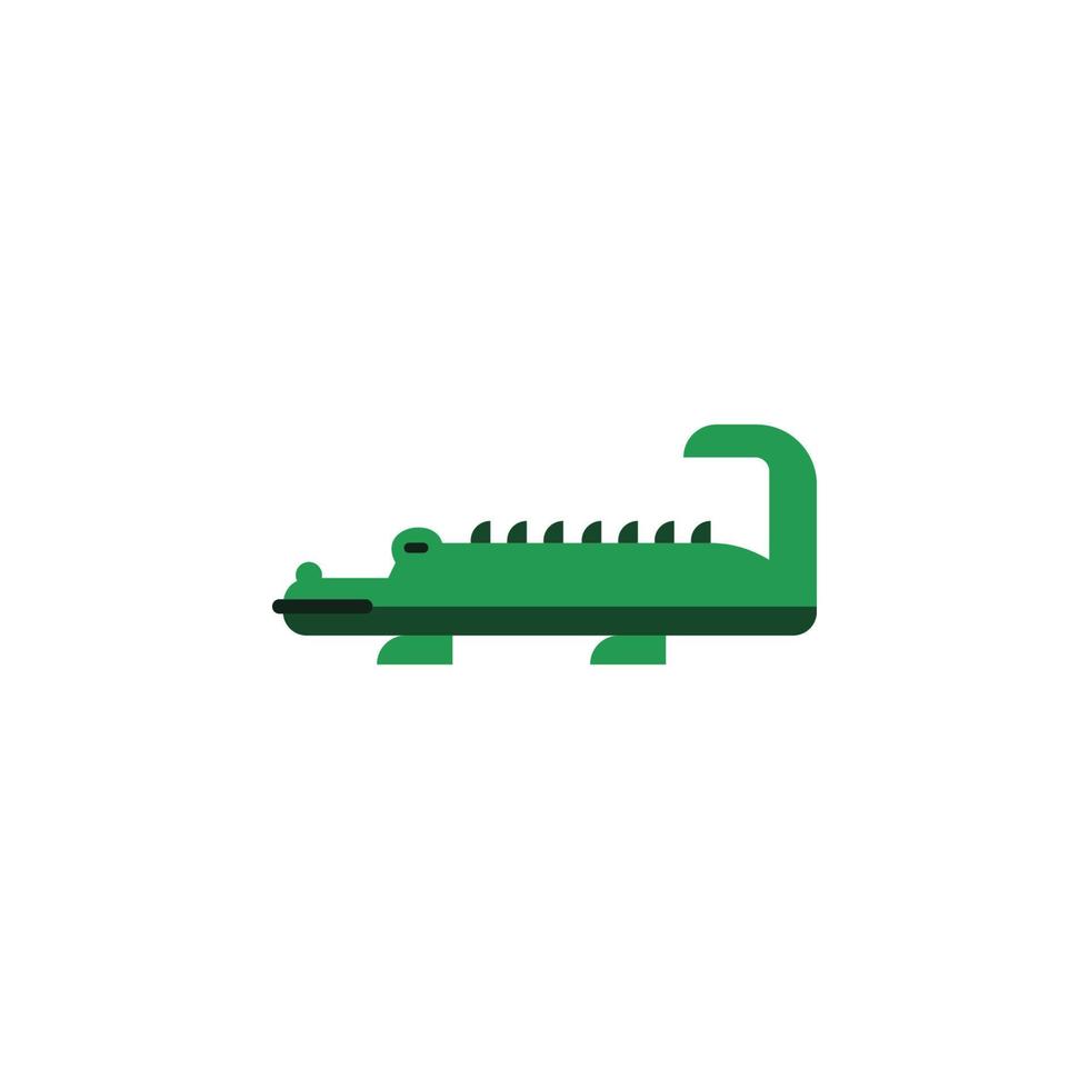 crocodile, zoo, reptile vector icon