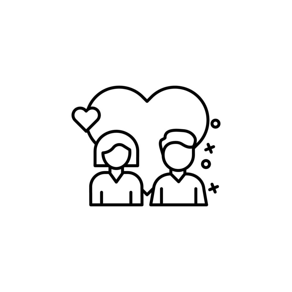 Relationship friends man girl vector icon