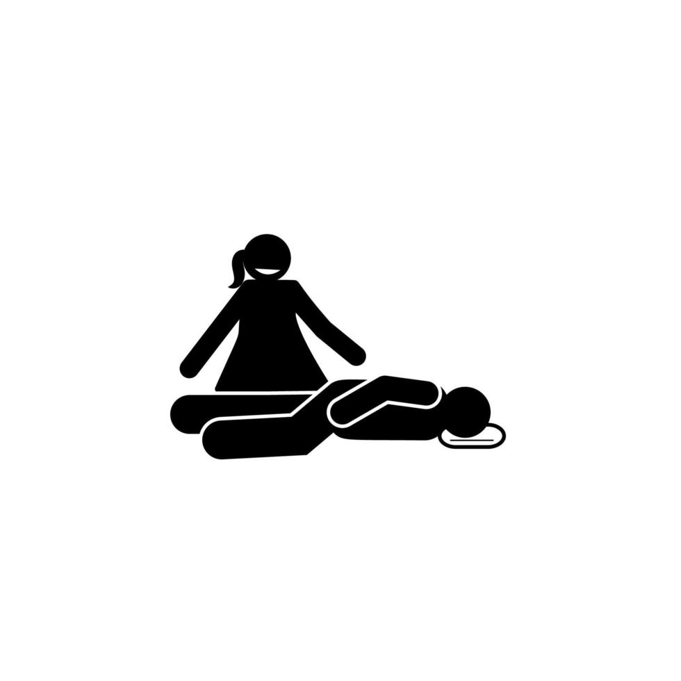 Care lay down rest vector icon