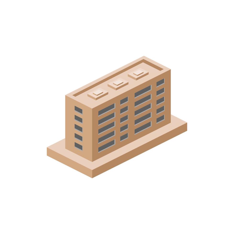 isometric apartments building vector icon