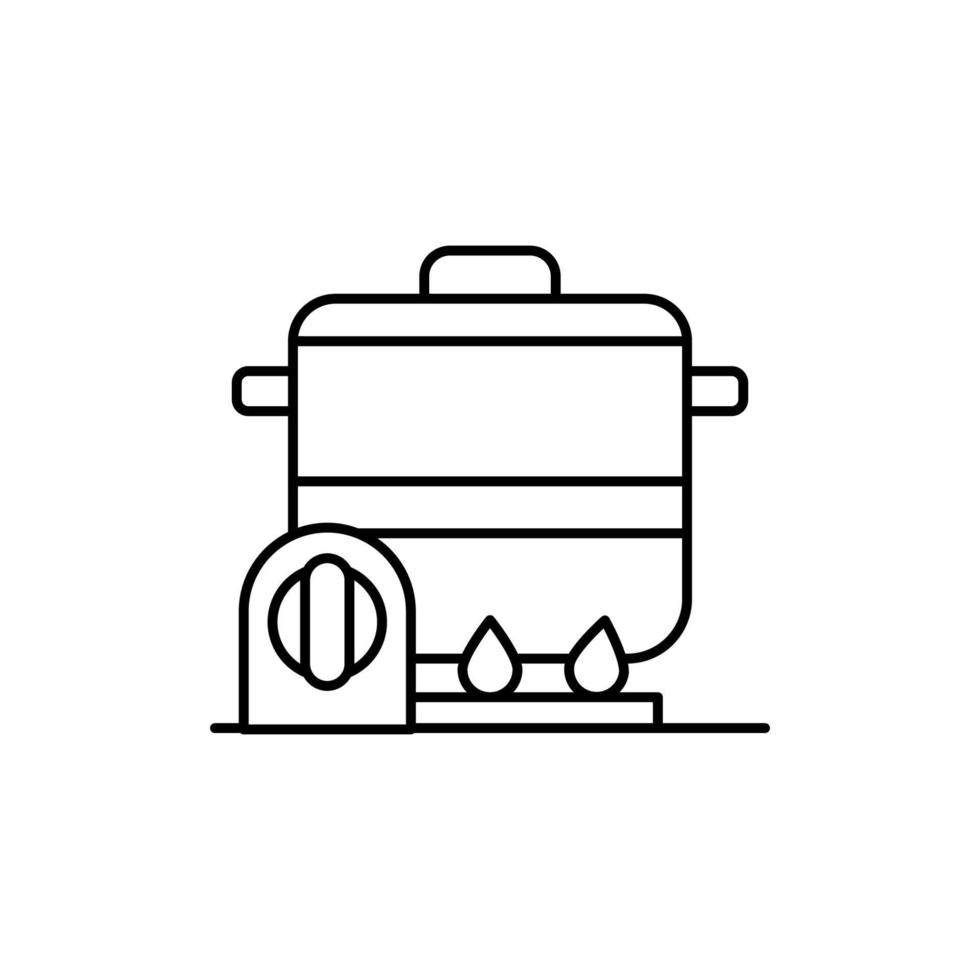 Pan stove timer vector icon