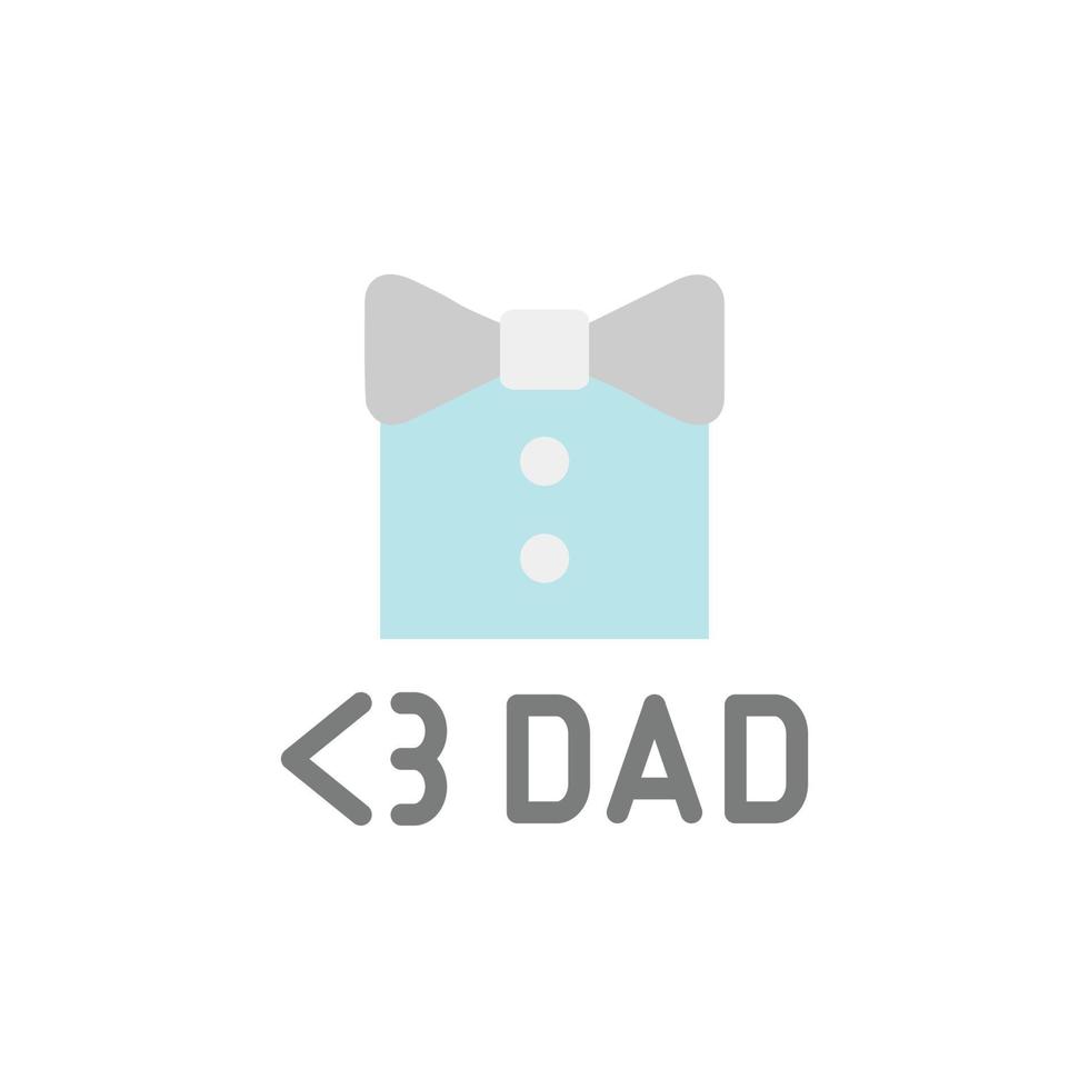 Love DAD, shirt vector icon