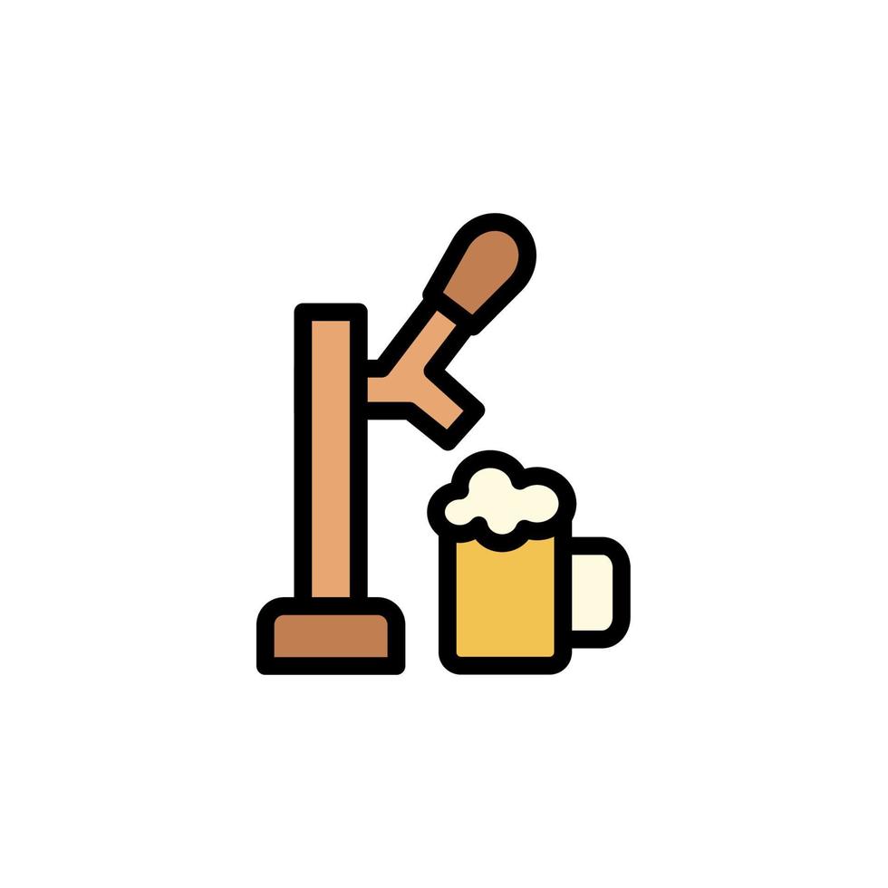 Beer dispenser, machine vector icon