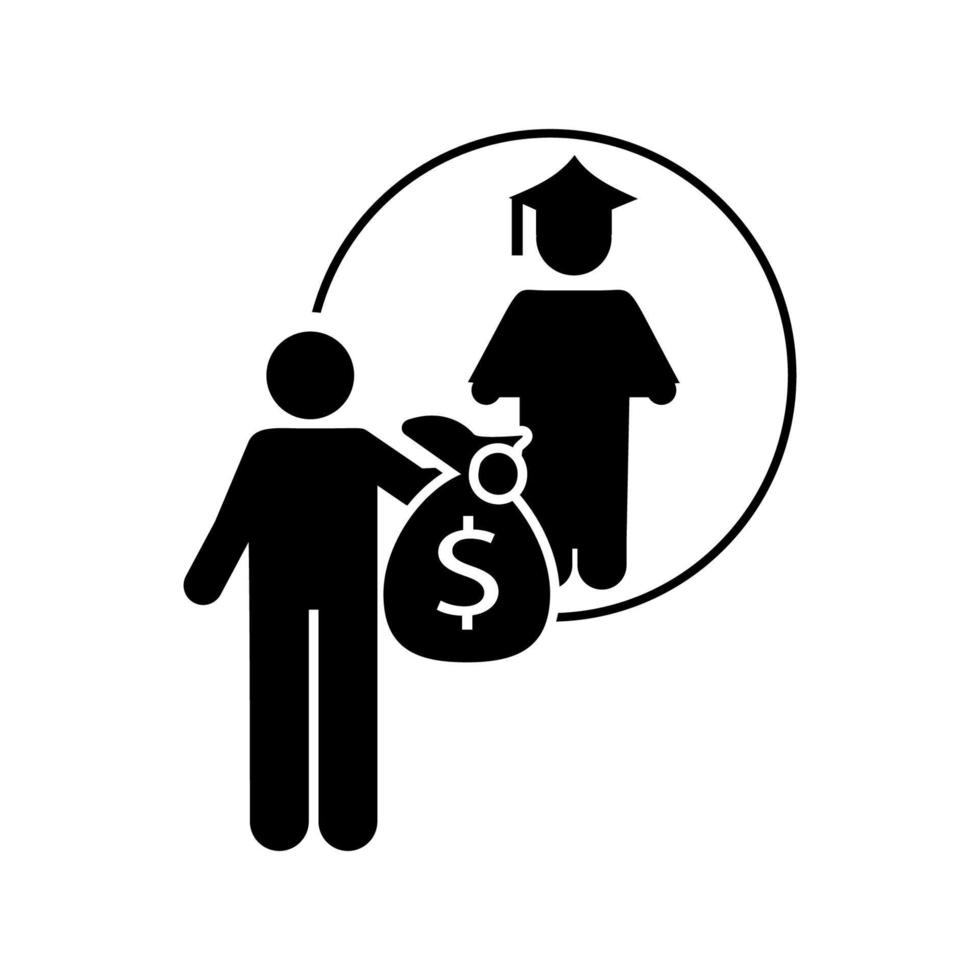 Education, investment, graduate vector icon