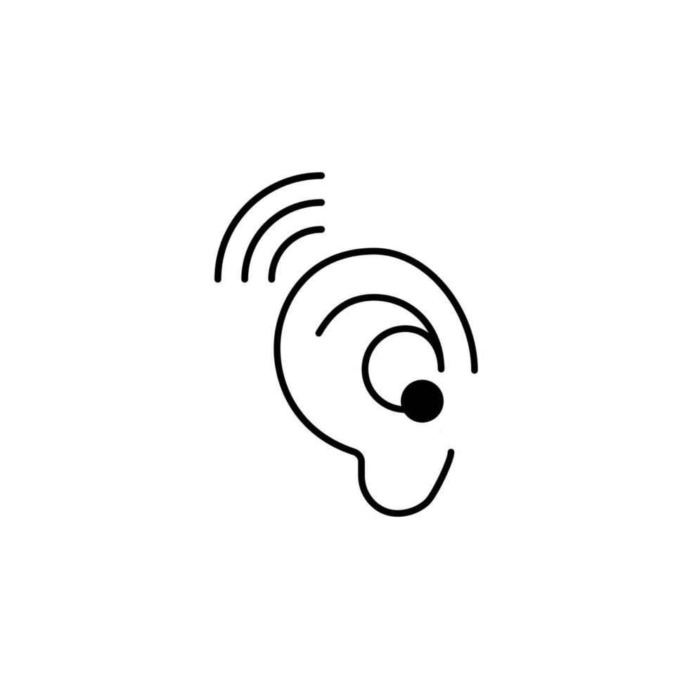 hearing aid vector icon