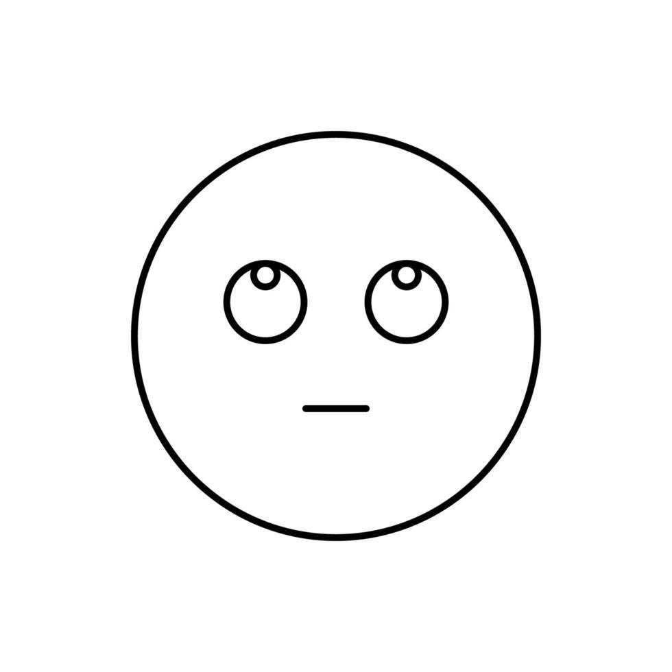 Rolling eyes, emotions vector icon
