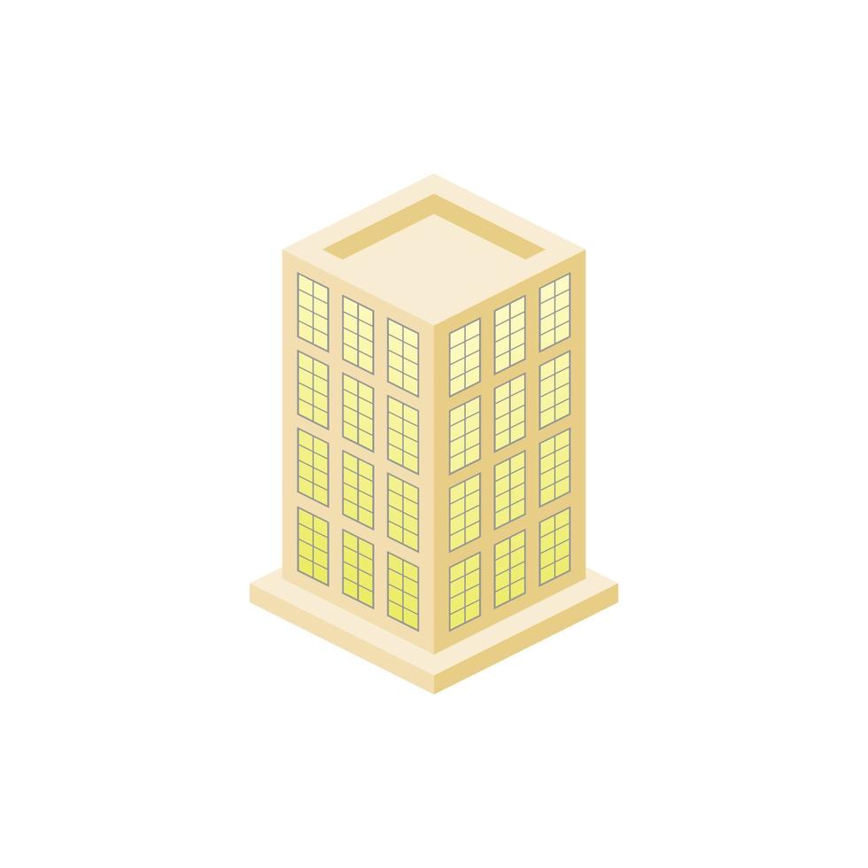 isometric office building vector icon