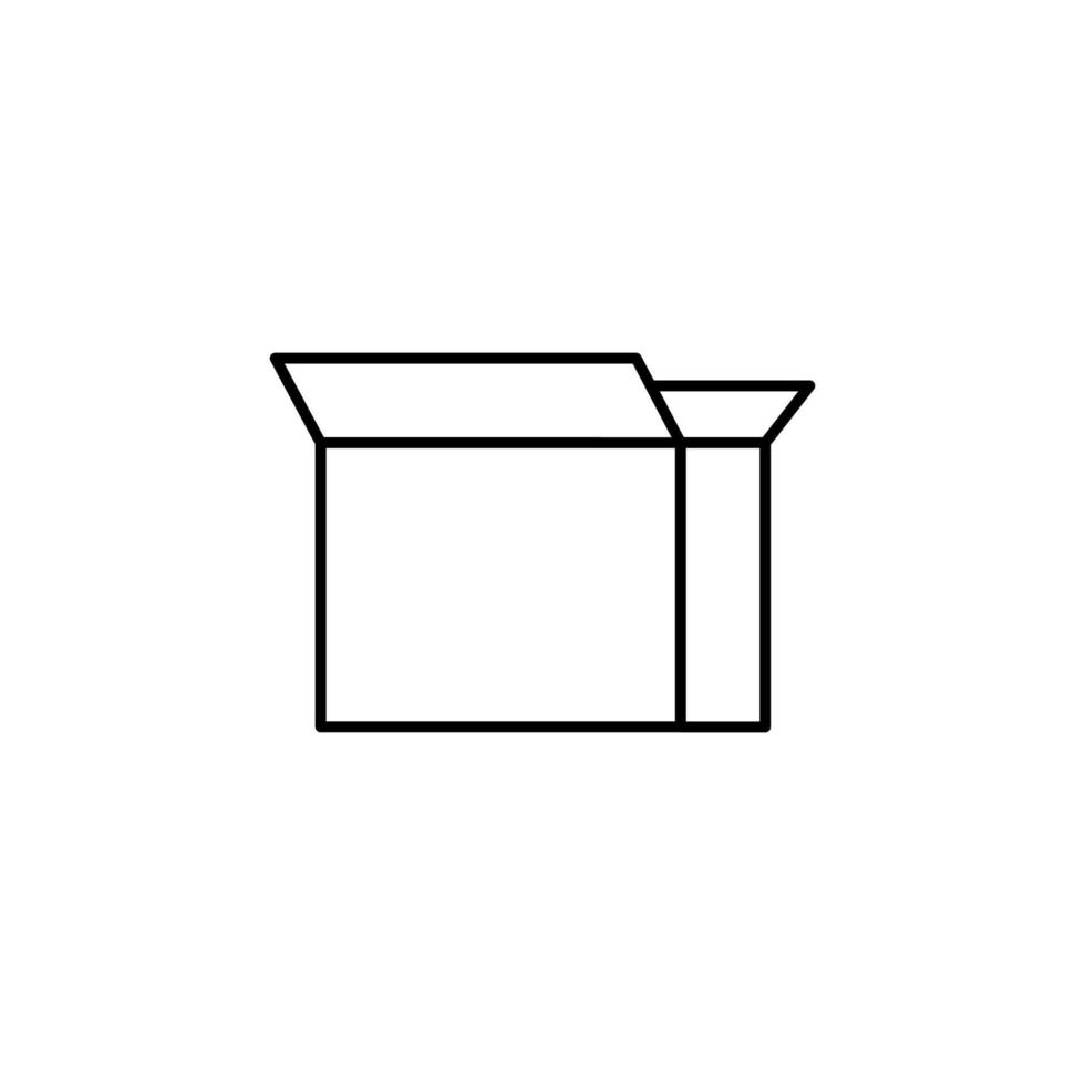 Box opened vector icon