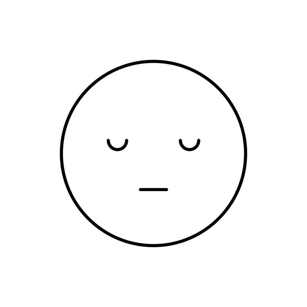 Resting, emotions vector icon
