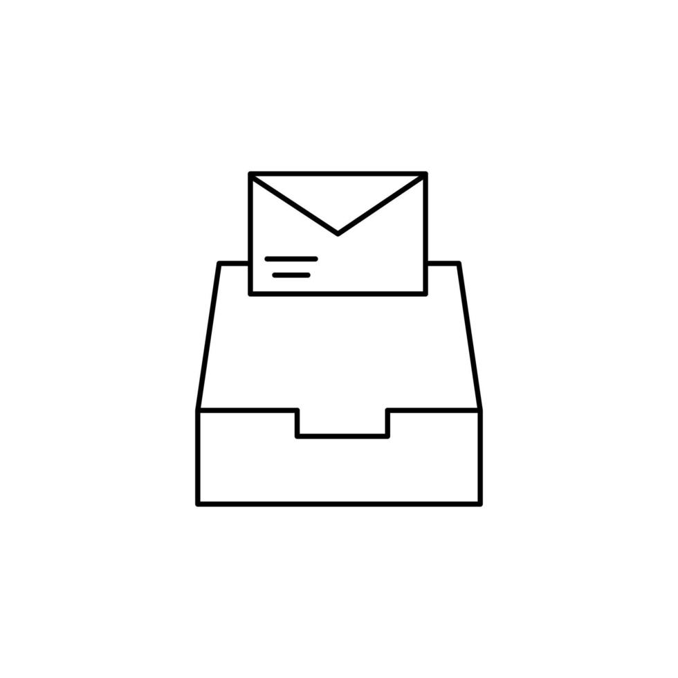 Inbox, message, tray vector icon
