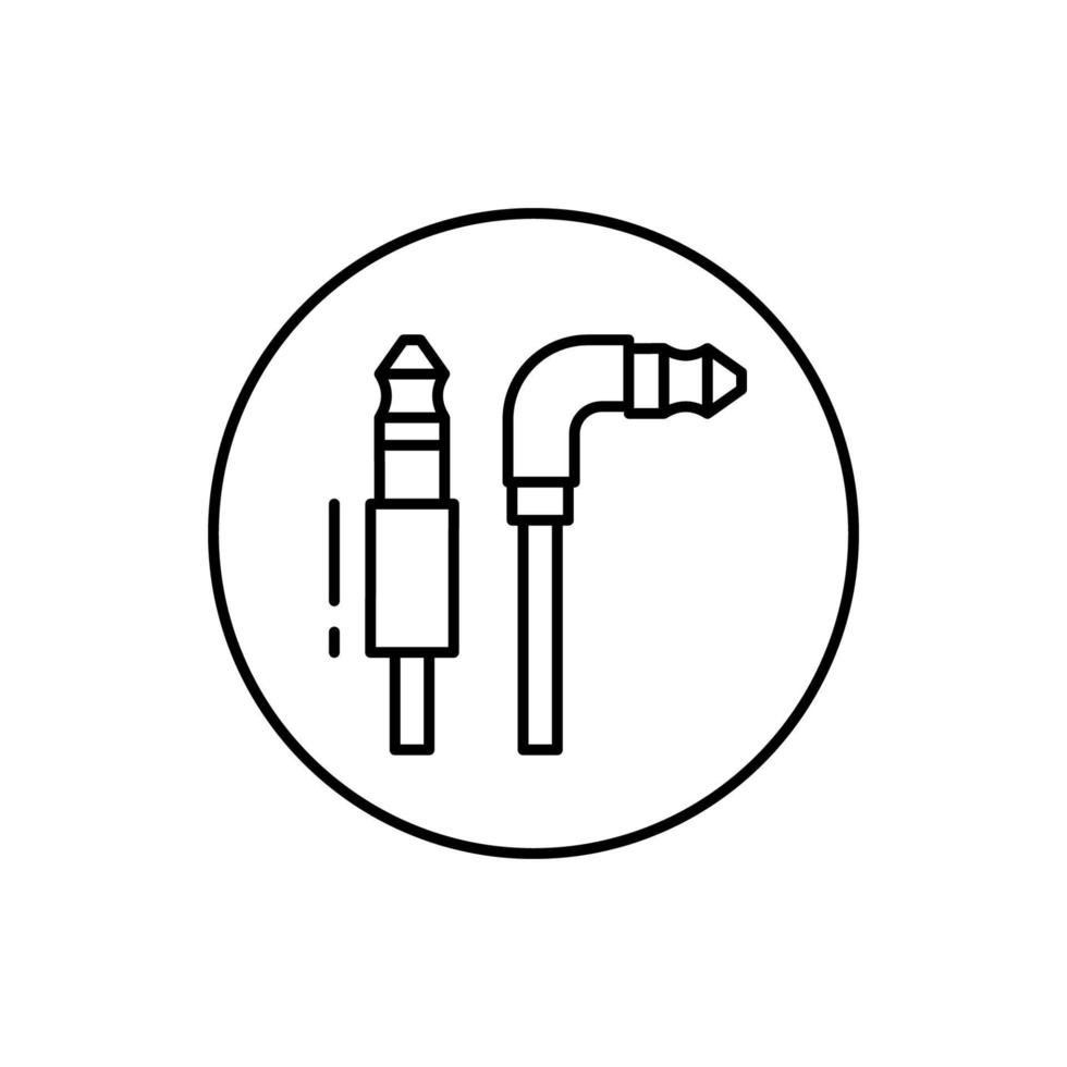 Jack connector vector icon